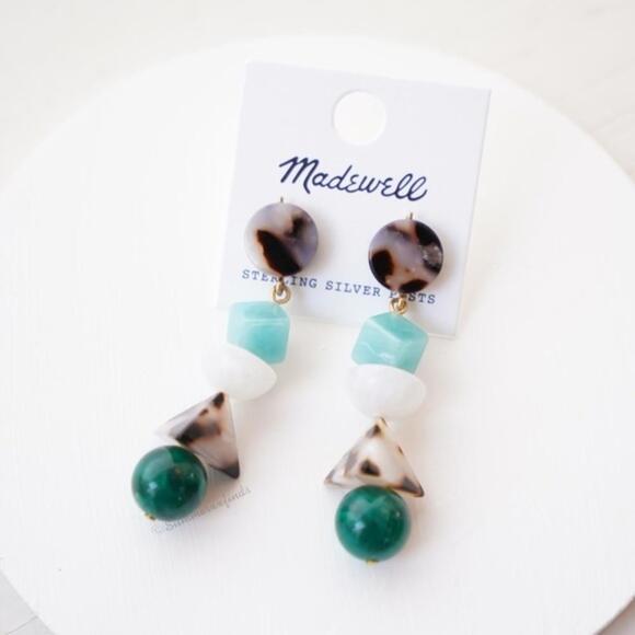 Madewell Geometric Stack Statement Earrings - Picture 2 of 5